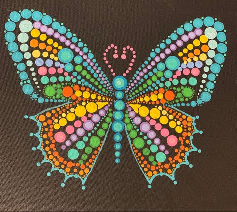 Dot Art Butterflies, Butterfly Dot Painting, Mandela Ideas, Dotted Butterfly, Door Sketch, Butterfly Sleeve Tattoo, Mandala Butterfly, Dot Butterfly, Mandala Sketch