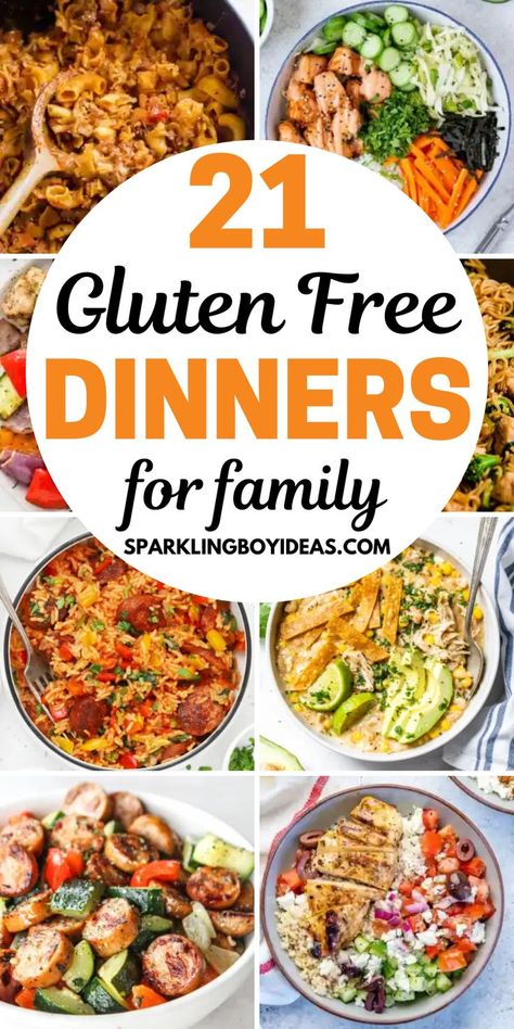 Essen, Dinners For Family, Gluten Free Dinner Ideas, Healthy Gluten Free Dinner Recipes, Easy Gluten Free Dinner, Gluten Free Dairy Free Dinner, Gluten Free Dinner Recipes, Gf Dinner, Celiac Recipes