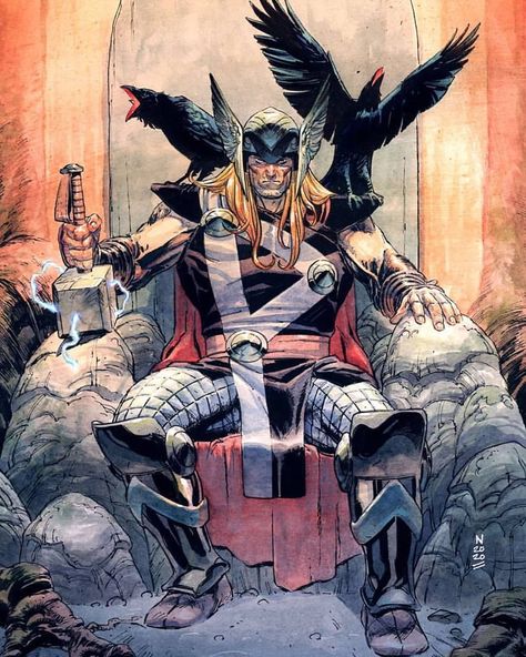 Caption this!! • • Thor 7 cover by Nic Klein.  Follow us on Instagra Figurine, Thor Comic Art, Plantas Versus Zombies, Thor Wallpaper, Thor Art, Thor Comic, The Mighty Thor, Marvel Artwork, Anti Hero