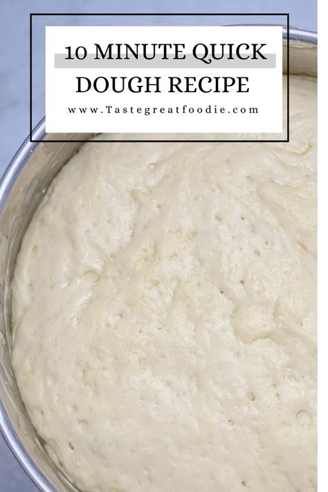 10 minute Quick-dough recipe Easy Bread Dough Recipe Simple, Bread Dough Recipe Easy, Cookrate Dough Recipes, All Purpose Dough Recipe, Quick Dough Recipe, Easy Sweet Dough Recipe, Miracle Dough Recipe, Dough Recipe No Yeast, Basic Sweet Dough Recipe