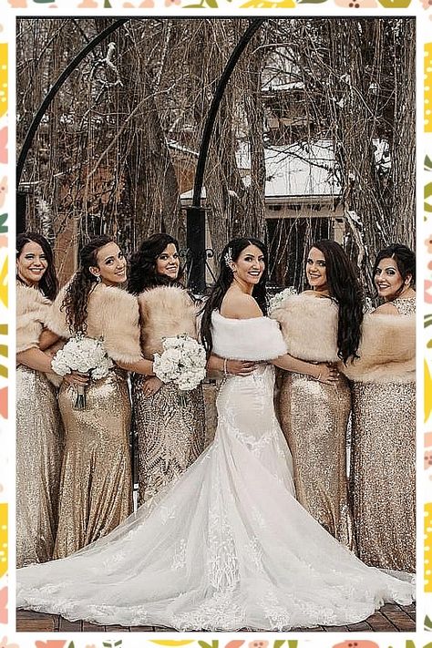 Winter Wedding Lights - Visit Amazon.com to get the best tips. Bridesmaid With Fur Shawl, Champagne Bridesmaid Dresses With Fur Shawl, Winter Wedding Shawl Bridesmaid, Gold Bridesmaid Dresses Christmas, Champagne Bridesmaid Dresses Winter Wedding, Bridesmaid Fur Shawl, December Bridesmaid Dresses, Champagne Shawl, Winter Wedding Bridesmaid Dresses