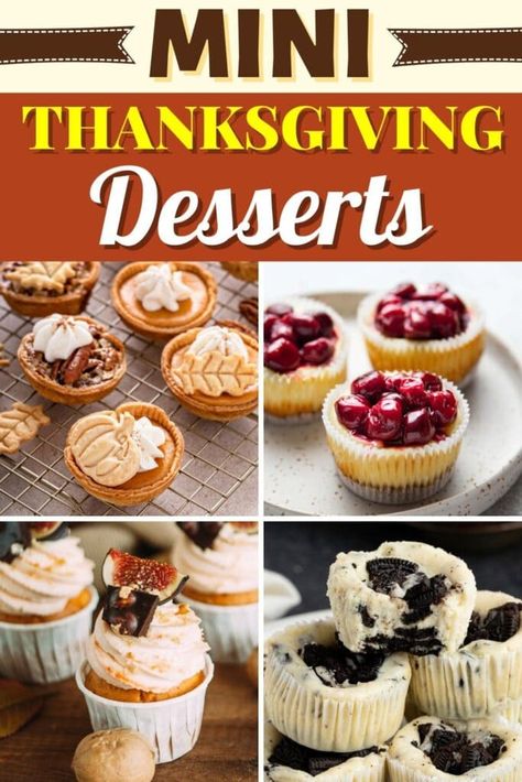 Air Fryer Thanksgiving Desserts, Thanksgiving Small Desserts, Mini Fall Dessert, Mini Thanksgiving Desserts, Mini Peach Pies, Easy Christmas Cake Recipe, Thanksgiving Dessert Ideas, Mini Thanksgiving, Delicious Thanksgiving Desserts