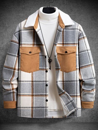 Plaid Overcoat, Casual Plaid Shirt, Man's Overcoat, Overcoat Men, Safety Clothing, Winter Outfits Men, Mens Plaid, Plaid Jacket, Outfit Casual