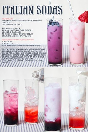 Aperitif Cocktails, Italian Sodas, Resep Starbuck, Resep Smoothie, Italian Soda, Soda Recipe, Flavored Vodka, Jello Shots, Think Food