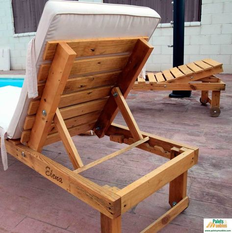 Lounge Chair Diy, Pallet Lounge, Pallet Patio Furniture, Outdoor Furniture Plans, Pallet Furniture Outdoor, Diy Chair, Diy Pallet Projects, Diy Patio Furniture, Diy Pallet Furniture