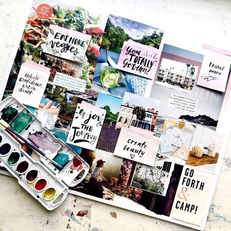 6 Vision Board Ideas For Crafting Your Dream Life Creative Vision Boards, Vision Boarding, Vision Board Diy, Vision Board Collage, Vision Board Ideas, Vision Board Examples, Collage Des Photos, Vision Board Party, Making A Vision Board