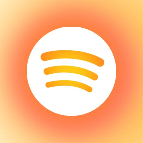 Orange And Pink Phone Theme, Orange Spotify Icon, Pink And Orange App Icons, Spotify Icon Aesthetic, Orange App Icons, Xiaomi Tablet, Orange Icon, Spotify Icon, Orange Theme