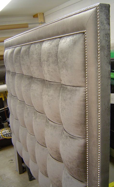 Fabric Upholstered Headboard - Photo ID# DSC06548f | Flickr Fabric Upholstered Bed, Diy Headboard Upholstered, Bed Headboard Design, Padded Headboard, Diy Headboard, Bedroom Bed Design, Bed Furniture Design, Headboard Designs, Bedroom Headboard