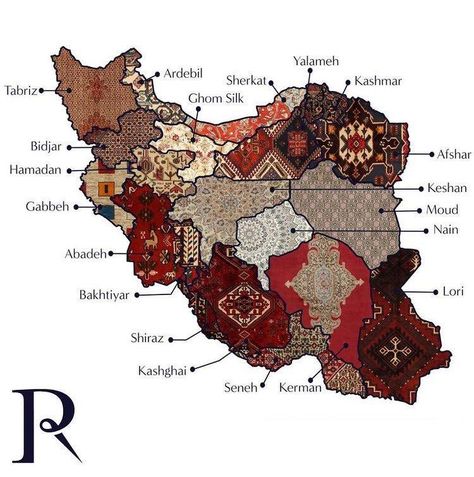 Mousavian on Twitter: "The Map of Iranian Carpets… " Ancient Persian Art, Iran Culture, Iranian Carpet, Persian Calligraphy Art, Iran Pictures, Persian Rug Designs, Persian Architecture, Persian Art Painting, Ancient Persia