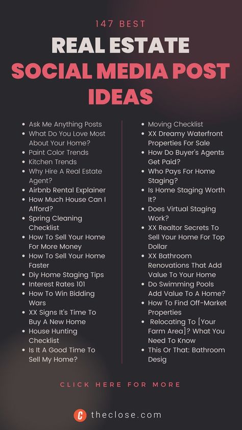 Social Media Post Ideas Real Estate Vision Board, Real Estate Social Media Post, Real Estate Marketing Quotes, Creative Real Estate, Real Estate Agent Branding, Real Estate Marketing Plan, Free Social Media Templates, Real Estate Business Plan, Social Media Post Ideas