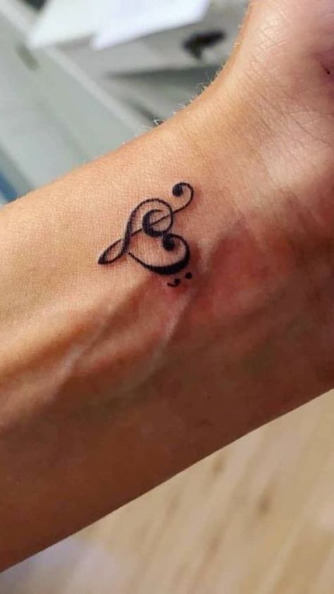 Music Note Tattoo Ideas, Music Heart Tattoo, Small Music Tattoos, Notes Tattoo, Music Notes Tattoo, Small Girly Tattoos, Minimalist Tattoo Ideas, Sigil Tattoo, Music Note Tattoo