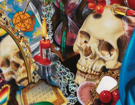 Audrey Flack, Vanitas Paintings, Still Life Artists, Camille Claudel, Gcse Art, Wheel Of Fortune, Hyperrealism, A Skull, A Level Art