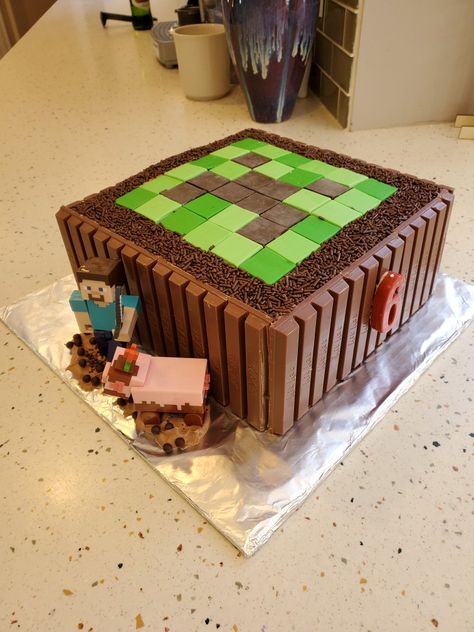 Chocolate Minecraft Cake, Minecraft Nether Cake, Steve Minecraft Cake, Minecraft Cake Ideas Easy, Lego Minecraft Cake, Minecraft Cookie Cake, Minecraft Party Cake, Simple Minecraft Cake, Minecraft Birthday Party Cake