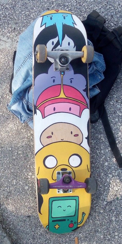 Adventure Time Skateboard, Aaliyah Core, Custom Skateboard Decks, Skateboarding Aesthetic, Skateboard Designs, Skater Boi, Skate Vibes, Skate Aesthetic, Longboard Design