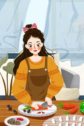 Cooking Cartoon Illustration, Girl Cooking Illustration, Cooking Illustration Drawing, Woman Cooking Illustration, Cooking Illustration Art, Cook Drawing, Ilustrasi Dan Poster, Cooking Cartoon, Dog Watching Tv