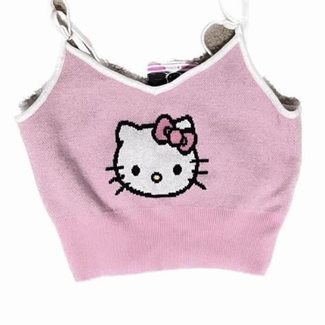 Hello X Forever 21 pink hello kitty face crop top - Depop Hello Kitty Crop Top, Forever 21 Hello Kitty, Hello Kitty Tank Top, Hello Kitty Face, Kitty Clothes, Hello Kitty Clothes, Cat Tanks, Hello Kit, Pink Hello Kitty