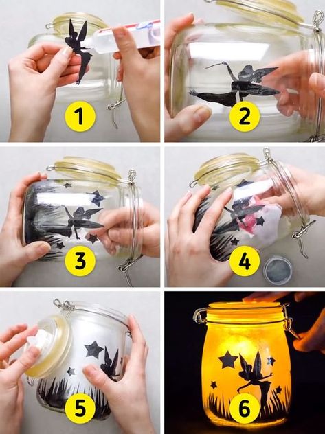 Fairy Jars Diy, Fairy Mason Jars, Fairy Lights In A Jar, Fairy Garden Birthday Party, Idee Babyshower, Fairy Lanterns, Small Glass Jars, Fairy Jars, Diy Jar Crafts