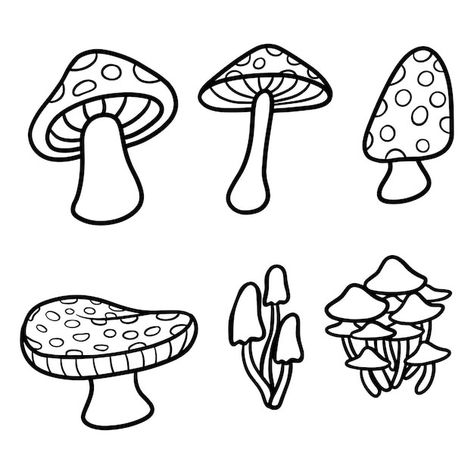 Mushroom Sketch, Mushroom Cartoon, Stamp Carving, Turtle Pattern, Cute Doodles Drawings, Doodle Drawings, Cute Doodles, Colouring Pages, Tattoo Drawings