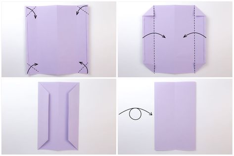 Origami Wallet - Tall - Photo Tutorial via @paper_kawaii Origami Business Card, Origami Card, Origami Wallet, Origami Cards, Paper Craft Tools, Paper Crafts Magazine, Origami Envelope, Origami Models, Origami For Beginners