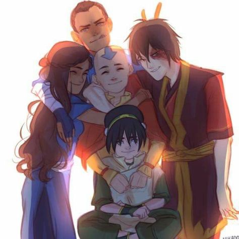 Da Gaang!! Group Hug, Aang, Avatar, Deviantart