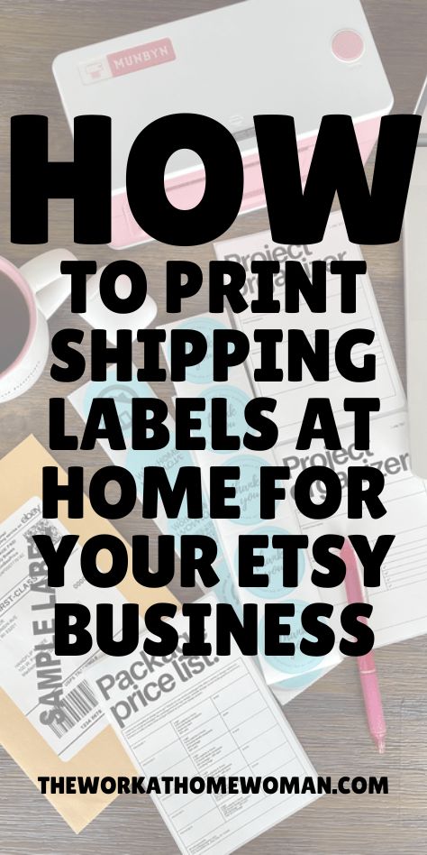 How to Print Shipping Labels at Home For Your Etsy Business - Here is how you can use the MUNBYN label printer to print shipping labels and stickers from home. #ad Print Shipping Labels From Home, How To Print Shipping Labels At Home, How To Print Labels, Best Label Maker, Clothes Labels, Print Labels, Shipping Label Printer, Business Labels, Laser Printing