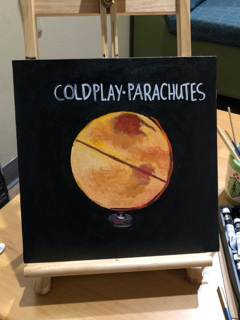 Simple Album Covers To Paint, Coldplay Painting, Paintings For Room, Coldplay Art, Coldplay Albums, Cold Play, Coldplay Concert, Cool Room Decor, Music Journal