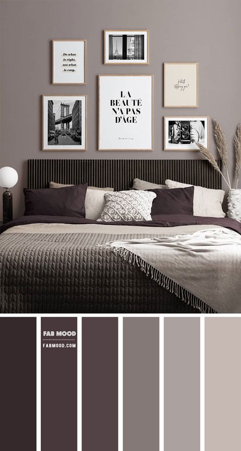 Aubergine Bedroom, Best Bedroom Colors, Room Color Combination, Wall Color Combination, Wedding Color Palettes, Bedroom Color Combination, Themes Wedding, Room Wall Colors, Bedroom Colour Palette