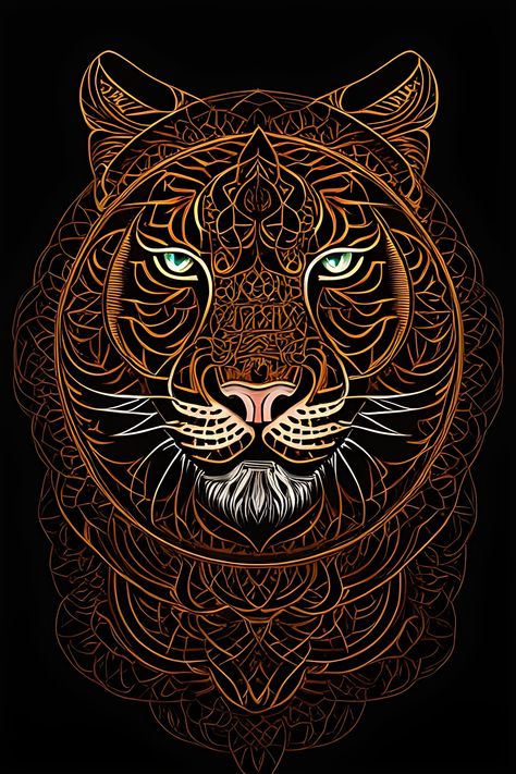 #tattoo #freetattoodesign #tattooideas #ai #conceptart #digitalart #tattooart #tiger #ornament #gold #mandala Mandala Tiger, Tiger Ornament, Free Tattoo Designs, Gold Mandala, Free Tattoo, Arm Sleeve, Tattoo Design, Tattoo Designs, Tattoos