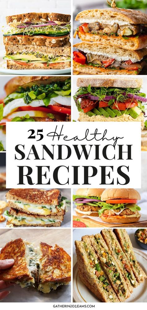 Sandwich Inspiration, Healthy Sandwich, Gluten Free Sandwiches, Healthy Sandwich Recipes, Dinner Sandwiches, Cook Smarts, Sandwich Fillings, Vegetarian Sandwich, Healthy Sandwiches