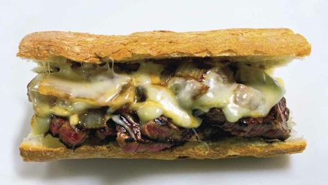 Article featured image Steak Sandwich Recipes, Caramelized Onions Recipe, Steak Sandwiches, Mignon Steak, Filet Mignon Steak, Grill Cheese Sandwich Recipes, Citi Field, Penn Station, Cheese Steak