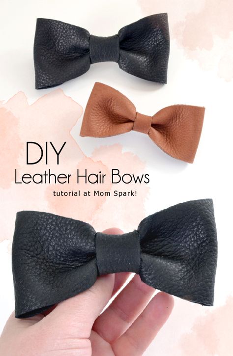 Hair Bows Tutorial, Diy Leather Bows, Leather Hair Bows, Leather Hair Accessories, Diy Fashion Trends, Hair Bow Tutorial, Diy Ombre, Big Bun, Diy Bows