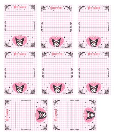 Kuromi Memo Pad Printable, Kuromi Notes, Kuromi Note, Keyboard Themes Wallpaper, Memo Pad Design, Cute Puppies And Kittens, Note Pad Design, Lomo Card, Easy Paper Crafts Diy