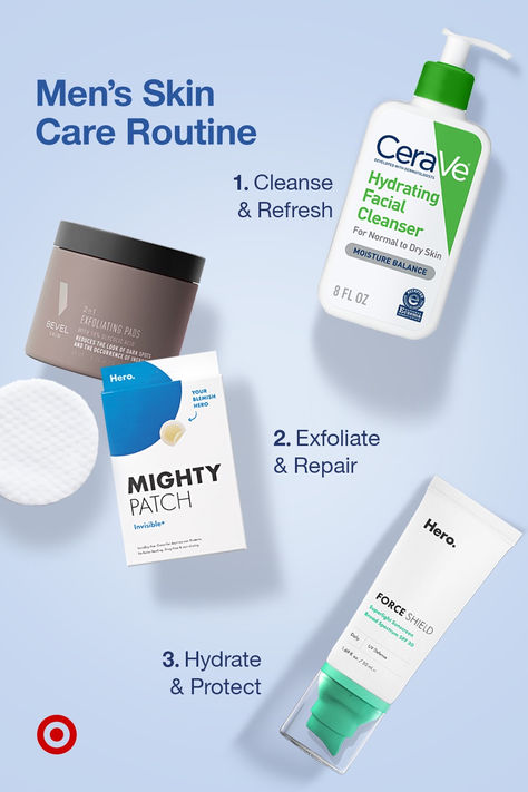 Elevate your daily skin care routine in 3 easy steps. Start your day with a gentle cleanser, follow up with a hydrating moisturizer & finish with a strong SPF. It’s the perfect trio for men during busy days or chilly winter mornings. Target Run, Men Skin Care Routine, Men's Skin Care, Skin Care Routine Order, Hydrating Moisturizer, Winter Mornings, Thank Me Later, Daily Skin Care Routine, Daily Skin Care