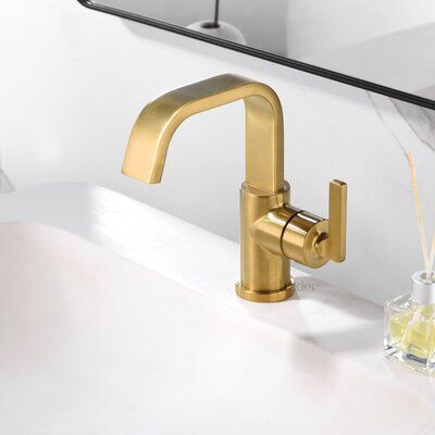 Bathroom Gold Faucet, Brass Bathroom Faucet Single Hole, Brass Single Hole Bathroom Faucet, Single Hole Faucet Bathroom, Single Bathroom Faucet, Gold Faucet Bathroom, Vanity Faucets Bathroom, Brushed Bronze Bathroom, Classical Bathroom