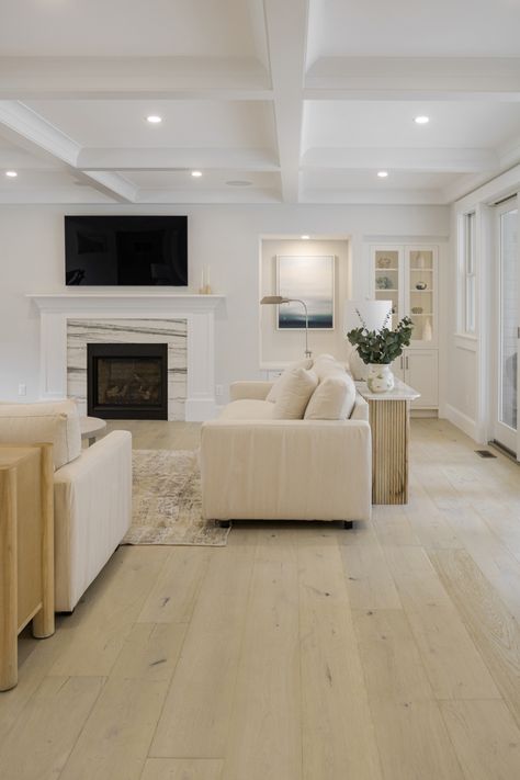 Add warmth to your family room with our Sausalito oak flooring. Oak Flooring Living Room, Oak Floors Living Room, White Oak Floors Living Room, Oak Floor Living Room, Natural Oak Flooring, Living Room Decor Inspiration, White Oak Floors, Oak Flooring, Wide Plank Flooring