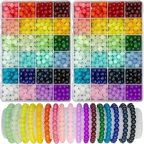 Pulseras Kandi, Bracelets Making, Crystal Bead Jewelry, Jewelry Making Kits, Pulseras Diy, Bead Charms Diy, Beaded Boxes, Gelang Manik, Jewelry Making Kit