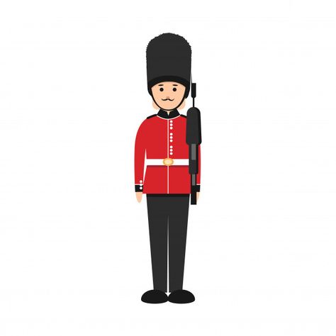 British Soldier Uniform, Guard Drawing, England Crafts, England Costume, Soldier Uniform, British Guard, Soldier Drawing, Queens Guard, British Things