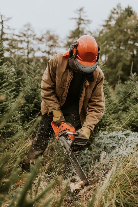 Man sawing a Christmas tree for home at a Christmas tree farm | free image by rawpixel.com / Felix Arborist Climbing Trees, Christmas Tree Photoshoot, Arborist Climbing, Bart Simpson Art, Types Of Saws, Creepy Christmas, Simpsons Art, Farm Tools, A Series Of Unfortunate Events