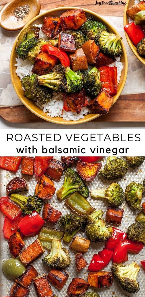 Roasted Vegetables Balsamic, Balsamic Roasted Vegetables, Healthy Roasted Vegetables, Balsamic Vegetables, Roasted Vegetables Recipe, Glazed Vegetables, Paleo Vegetables, Roasted Vegetable Recipes, Vegetable Gardens