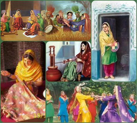 Punjabi collage of traditional culture Punjab Culture, Free Green Screen Backgrounds, Pakistan Culture, Pakistani Culture, Punjabi Culture, Kitty Party Games, Imagination Art, Indian Illustration, Culture Day