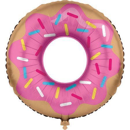 Donut Time Metallic Balloon, Pink Donut Party Supplies, Donut Party Decorations, Giant Donut, 30 Balloons, Donut Bar, Pink Donut, Donut Birthday Parties, Diy Pinata, Metallic Balloons