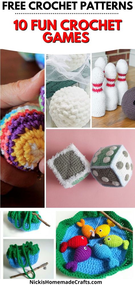 Fun Crochet For Kids, Crochet Board Game Patterns, Crocheted Board Games, Crochet Projects For Classroom, Crochet Toys For One Year Old, Crochet Game Patterns, Crochet For Kindergarten, Crochet Amigurumi Toys, Crochet Matching Game Pattern