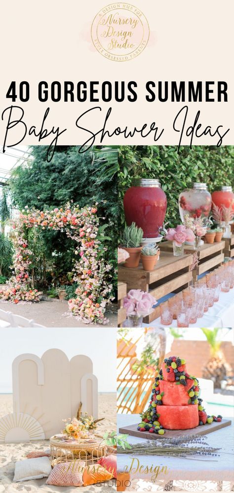 40 gorgeous summer baby shower ideas Baby Shower Summer Food, Summer Pool Baby Shower Ideas, Non Themed Baby Shower Ideas, Pool Side Baby Shower Ideas, Backyard Baby Shower Decor, Baby Girl Summer Baby Shower Theme, Baby Girl Shower Ideas Summer, Baby Girl Baby Shower Ideas Summer, Baby Girl Baby Shower Themes Summer