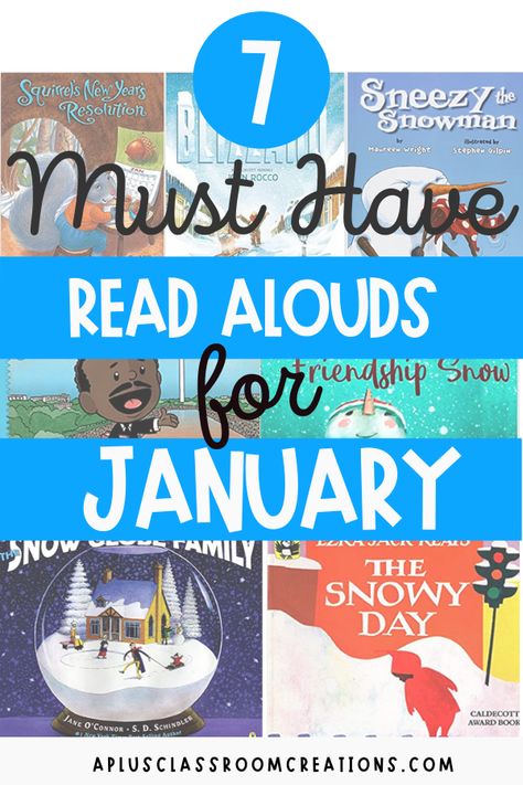 January In The Classroom, Best Read Alouds For Kindergarten, January Library Activities, January Kindergarten Themes, January Themes For Kindergarten, January Library Lessons, January Teaching Ideas, January First Grade, January Activities For Kindergarten