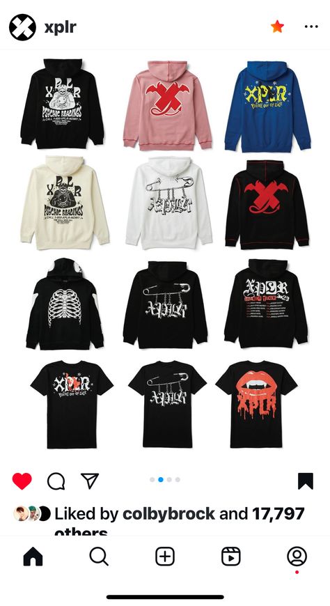 Colby Brock Clothes, Xplr Merch Hoodie, Ranboo Merch Hoodie, Colby Brock Hoodie, Sam And Colby Stickers, Xplr Merch, Sam And Colby Merch, American Clothes, Dr Wardrobe