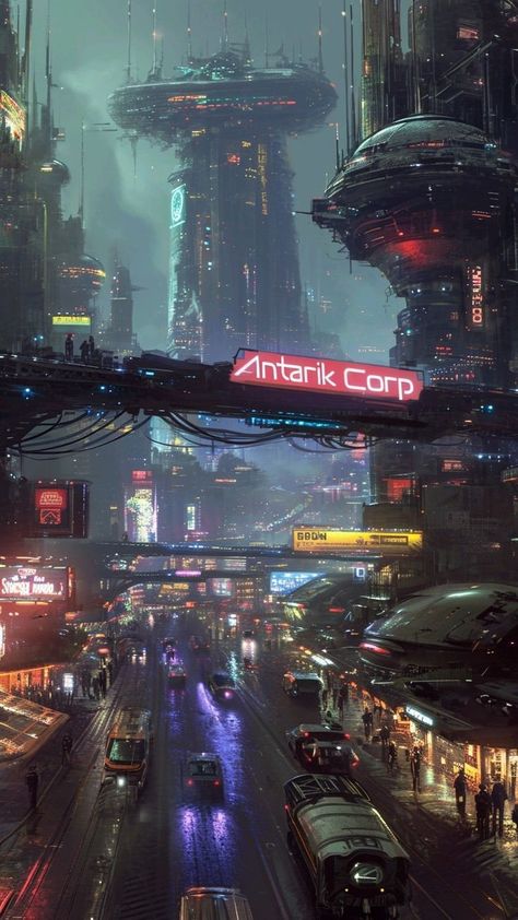 Futuristic World Concept Art, Cyberpunk City Slums, Futuristic Slums, Scifi City Concept Art, Sci Fi Fantasy Aesthetic, Sci Fi Mechanic, Cyberpunk Slums, Rpg City, Cyberpunk Architecture