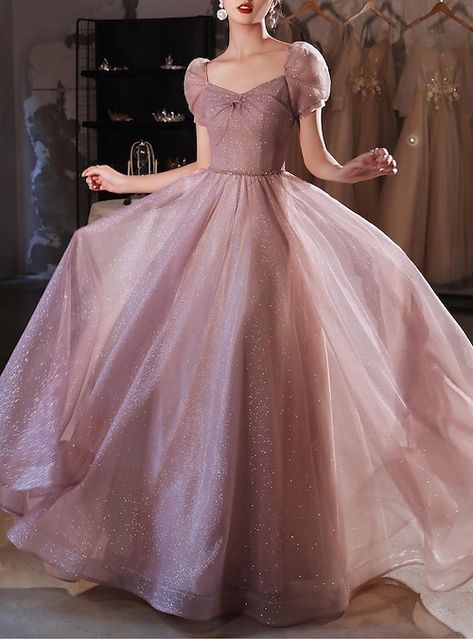 Prom Dress Full Sleeve, Birthday Gowns For Women, Birthdays Dress, Sleeve Dress Formal, Beading Fabric, Cheap Prom Dresses Online, Function Dresses, Dress Sweetheart Neckline, Elegant Prom