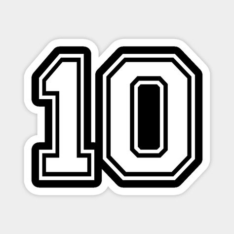 10 Logo Number, 10 Number Logo, Number 10 Tattoo, Nike Stickers, Cool Numbers, Sports Numbers, Photo Cake Topper, Stickers Cool, Soccer Theme