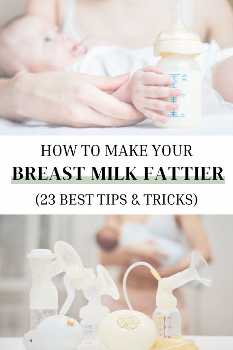 If you're worried about baby's growth or upset tummy, you might wonder if your breastmilk has the right amount of fat in it. This blog post teaches you all about fatty breast milk and 23 ways to increase the fat content of your breast milk quickly. Breast Milk Foods To Eat, Meals To Boost Milk Supply, Breast Milk Ice Cream, How Many Ounces Of Breastmilk To Feed, Breastmilk Ice Cream, Thaw Breastmilk, Breastmilk Recipes, Milk Supply Foods, Breast Milk Production