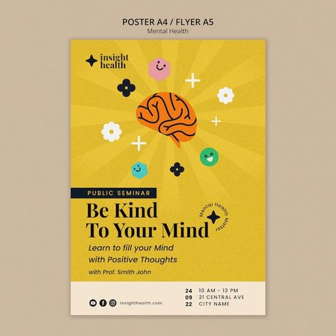 Health Poster Design, Poster Design Infographic, Emotion Poster, Health Posters, Standee Design, Emotions Posters, Mental Health Clinic, Library Posters, Health Poster